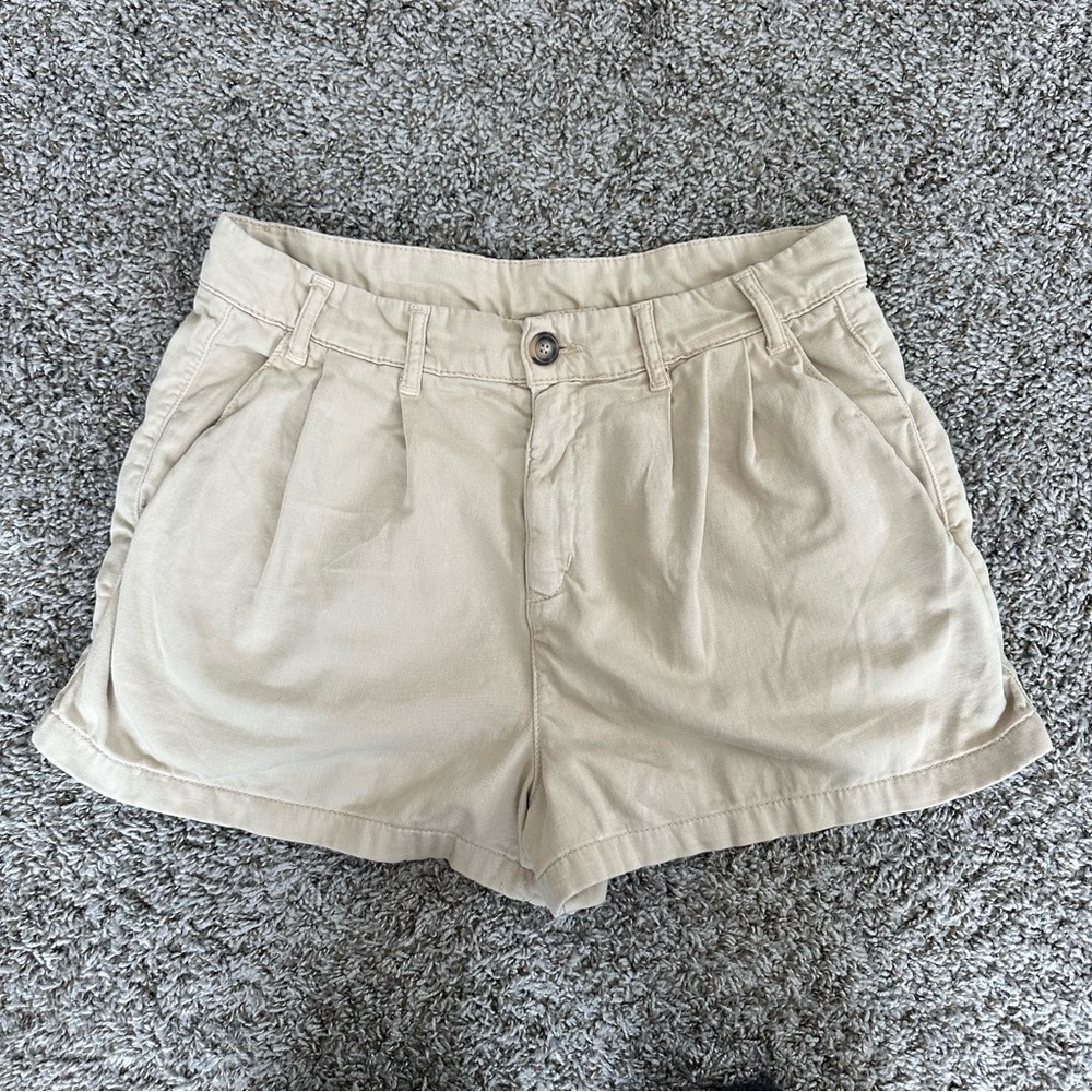 Free People Beige Cargo Shorts